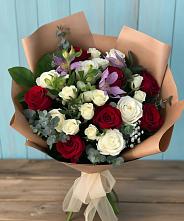 Букет цветов из:  Розы и Альстромерии в Черепеть