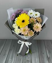 Букет цветов из:  Розы, Герберы и Хризантемы в Черепеть