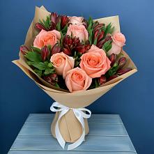 Букет цветов из:  Розы и Альстромерии в Черепеть