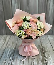 Букет цветов из:  Гвоздики, Розы и Хризантемы в Черепеть
