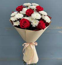 Букет цветов из:  Розы и Хризантемы в Черепеть