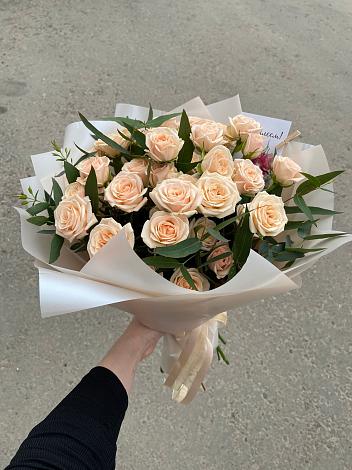 Букет Кремовые розы Латте в Черепеть