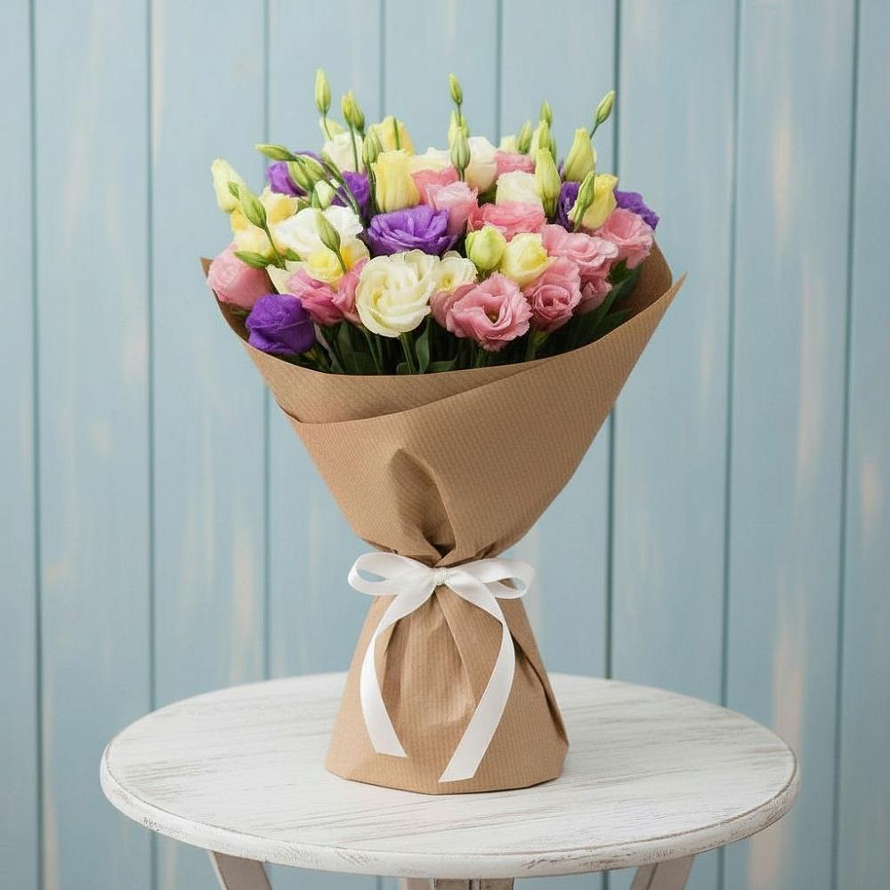 Букет цветов из: Лизиантусы в Черепеть