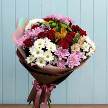 Букет цветов из:  Розы, Хризантемы и Альстромерии в Черепеть