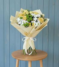 Букет цветов из:  Хризантемы и Розы #REPLACE_PRED# Черепеть