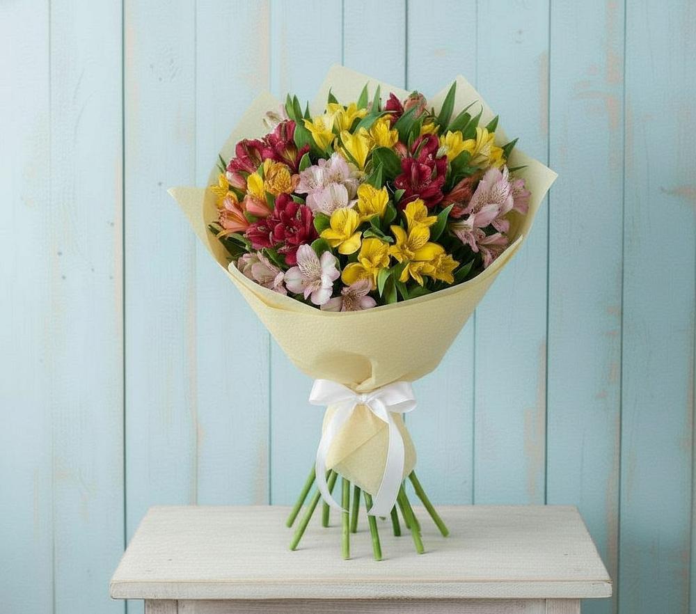 Букет цветов из: Альстромерии в Черепеть