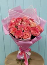 Букет 15 Розовых роз Равель #REPLACE_PRED# Черепеть