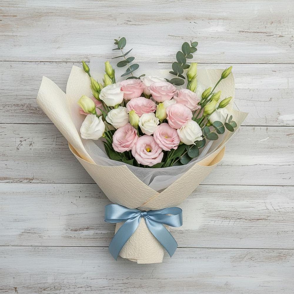 Букет цветов из: Лизиантусы в Черепеть